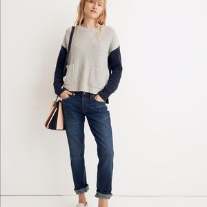 🌟 Madewell Patch Pocket Pullover in Colorblock 💕